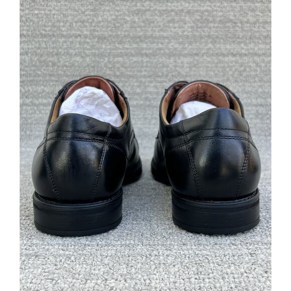 FLORSHEIM Center Cap Toe Black Leather Derby Shoes Men\'s Size 8 US